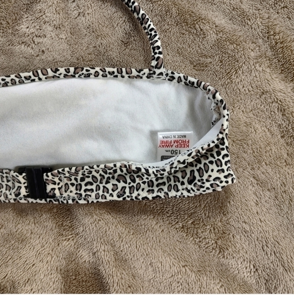 Zara Accessories Girls Leopard Print Bikini Top - Picture 6 of 7